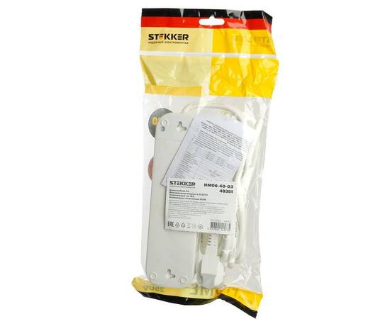 Удлинитель Stekker Home 4гн 3м с/з HM06-40-03 49351, изображение 2