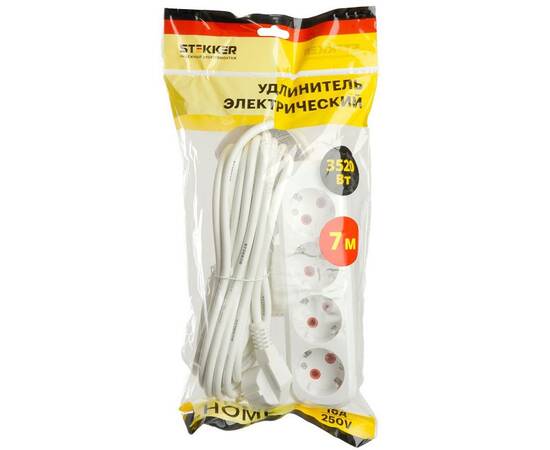 Удлинитель Stekker Home 4гн 7м с/з HM06-40-07 49389, изображение 3