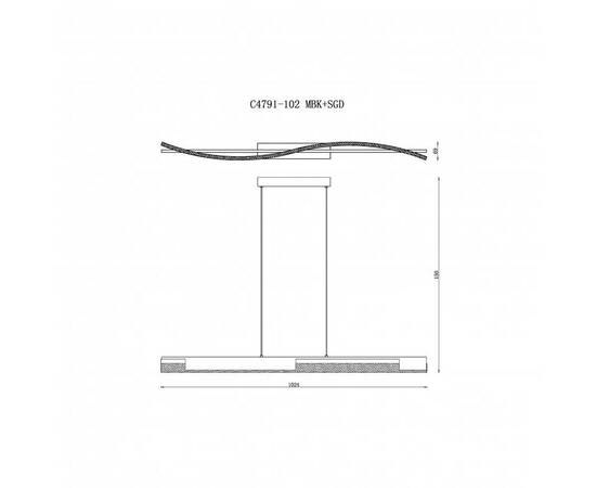 Подвесной светодиодный светильник iLedex Scorpio C4791-102 MBK+SGD, изображение 2