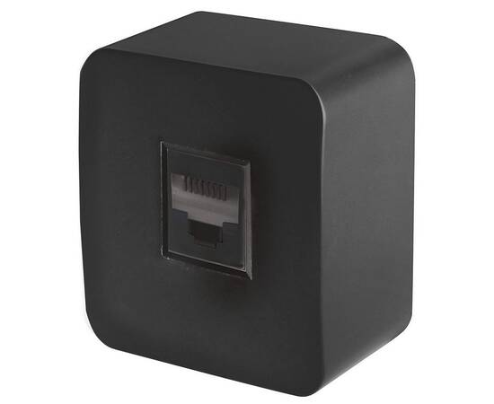 Розетка компьютерная RJ-45 Stekker София черный MST00-20-02 49312