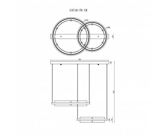 Подвесной светодиодный светильник iLedex Meridian C4716-78 CR, изображение 2