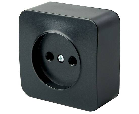 Розетка 2P Stekker София черный MST10-11-02 49313
