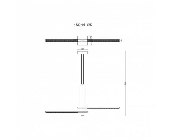 Подвесной светодиодный светильник iLedex Vision 4722-97 MBK, изображение 2