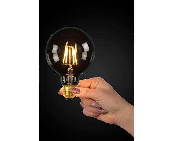 Лампа светодиодная диммируемая Lucide E27 7W 2700К прозрачная 49088/07/60, изображение 2