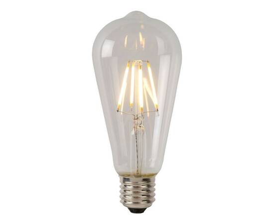 Лампа светодиодная диммируемая Lucide E27 7W 2700К прозрачная 49089/07/60