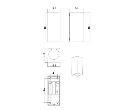 Уличный настенный светильник Arte Lamp Artefact A3404AL-2BK, изображение 2