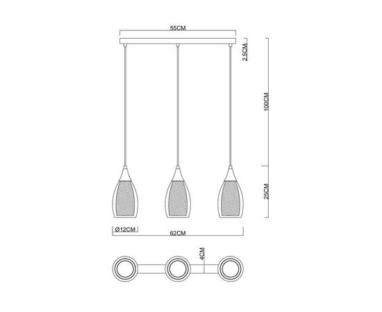 Подвесной светильник Arte Lamp Barry A7951SP-3BK, изображение 2