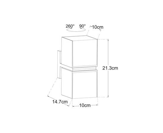 Уличный настенный светодиодный светильник Arte Lamp Belgrade A5193AL-2BK, изображение 2