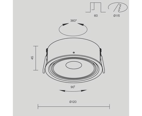 Встраиваемый светодиодный светильник Maytoni Technical Move DL060-9W3-4-6K-B, изображение 2