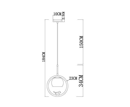 Подвесной светильник Arte Lamp Caprice A4182SP-1BR, изображение 2
