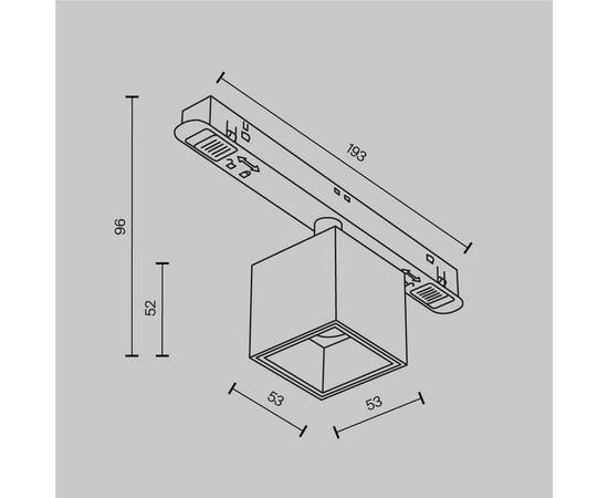 Трековый светодиодный светильник Maytoni Technical Magnetic Exility Alfa S TR133-4-7W-DS-B, изображение 2