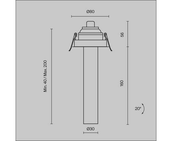 Встраиваемый светодиодный спот Maytoni Technical Focus T C140RS-L200-7W3K-B, изображение 2