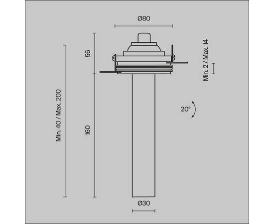 Встраиваемый светодиодный спот Maytoni Technical Focus T C140TRS-L200-7W3K-B, изображение 2