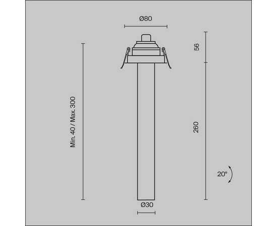 Встраиваемый светодиодный спот Maytoni Technical Focus T C140RS-L300-7W3K-B, изображение 2