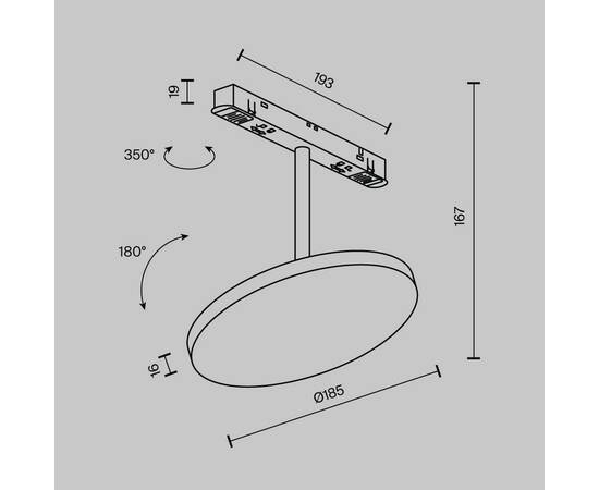 Трековый светодиодный светильник Maytoni Technical Magnetic Exility Plato TR131-2-15W4K-B, изображение 2