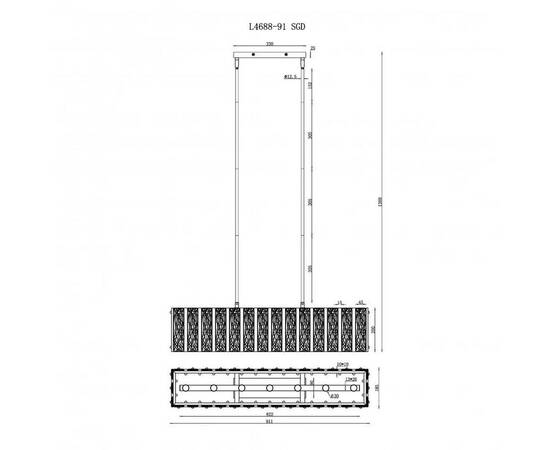 Подвесной светильник iLamp Panorama L4688-91 SGD, изображение 2