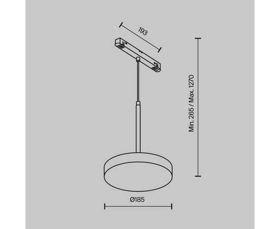 Трековый светодиодный светильник Maytoni Technical Magnetic Exility Plato TR123-2-15W4K-B, изображение 2