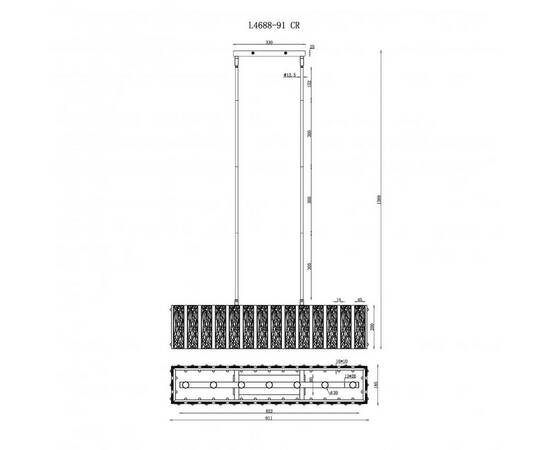 Подвесной светильник iLamp Panorama L4688-91 CR, изображение 2