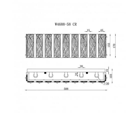 Подвесной светильник iLamp Panorama W4688-58 CR, изображение 2