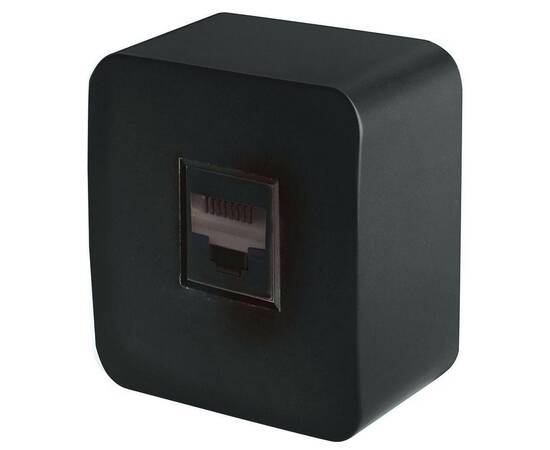 Розетка компьютерная RJ-45 Stekker София черный матовый MST00-20-05 49483