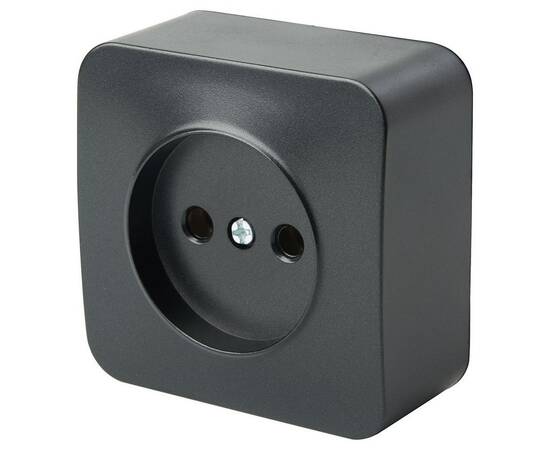 Розетка 2P Stekker София черный матовый MST10-11-05 49485