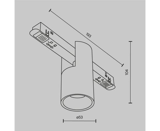 Трековый светодиодный светильник Maytoni Technical Magnetic Exility Alfa TR122-4-7W-DS-B, изображение 2