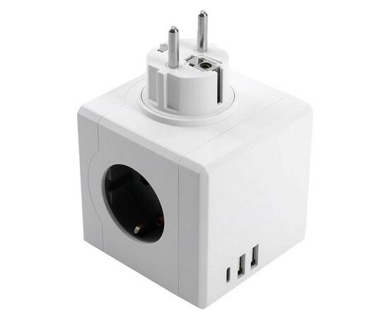 Разветвитель сетевой Stekker 3гн с/з 2хUSB A+Type C ADP16-33-21 49231, изображение 7