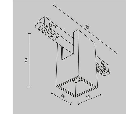 Трековый светодиодный светильник Maytoni Technical Magnetic Exility Alfa TR121-2-7W3K-W, изображение 2