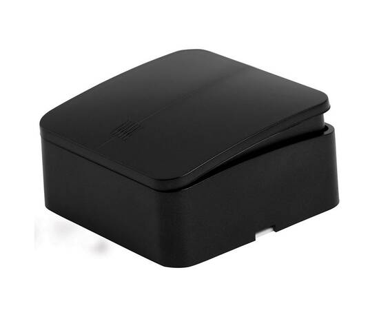 Выключатель двухклавишный Stekker София с подсветкой черный матовый MSW10-21-05 49477