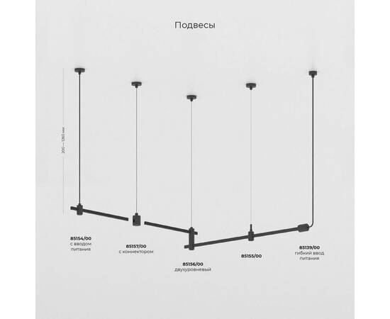 Набор для подвеса двойной Elektrostandard Esthetic Magnetic 85156/00 a065440, изображение 2