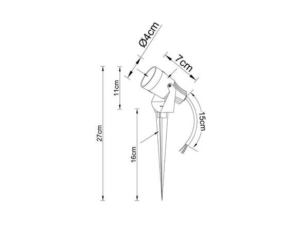 Ландшафтный светодиодный светильник Arte Lamp Elsie A4705IN-1BK, изображение 2