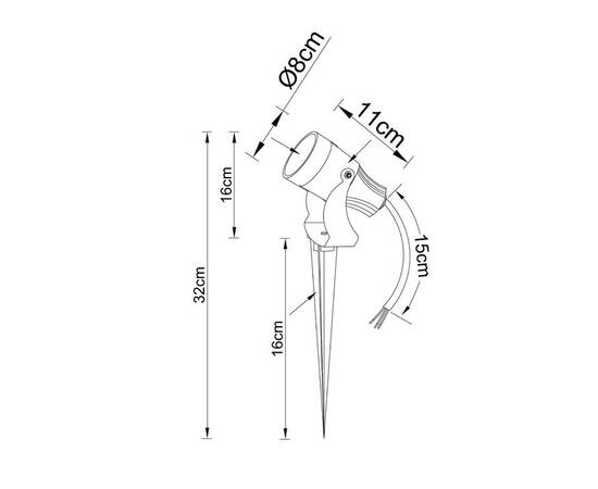 Ландшафтный светодиодный светильник Arte Lamp Elsie A4715IN-1BK, изображение 2