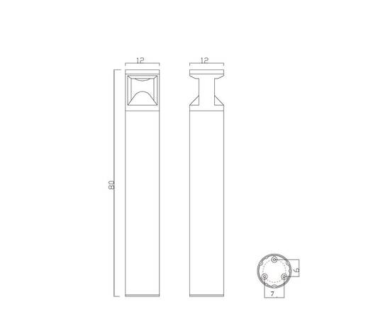 Уличный светодиодный светильник Arte Lamp Istanbul A6471PA-1BK, изображение 2