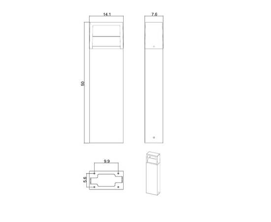 Уличный светодиодный светильник Arte Lamp Liverpool A1326PA-1BK, изображение 2