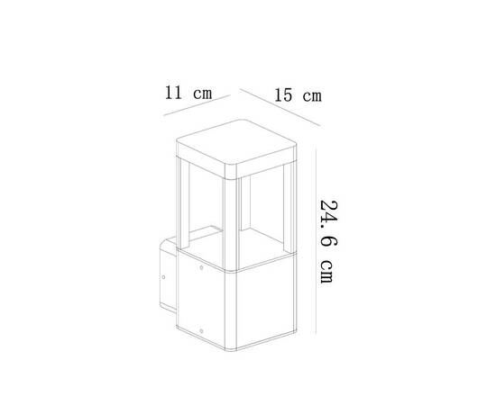 Уличный настенный светодиодный светильник Arte Lamp Pherkad A2726AL-1BK, изображение 2
