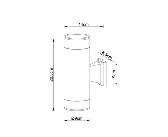 Уличный настенный светильник Arte Lamp Piautos A1913AL-2BK, изображение 2