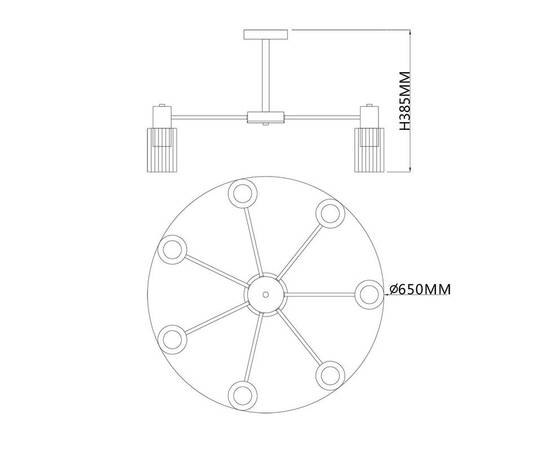 Потолочная люстра Escada Diversity 2120/7P Gold, изображение 2