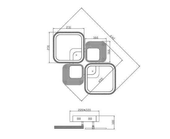 Потолочная светодиодная люстра Escada Samia 10255/4LED, изображение 2