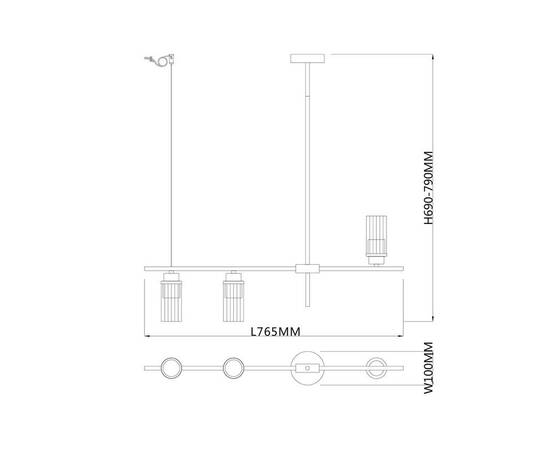 Подвесная люстра Escada Reverse 2100/3P Black, изображение 2