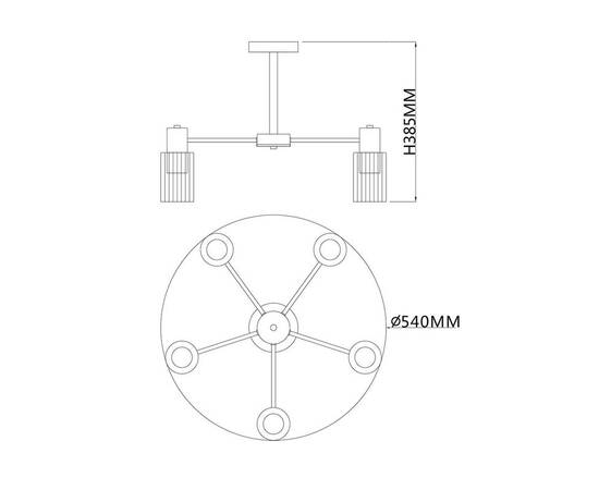 Потолочная люстра Escada Diversity 2120/5P Black, изображение 2
