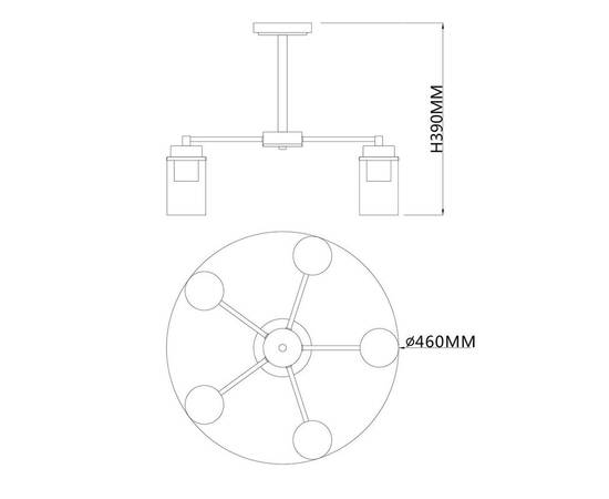 Потолочная люстра Escada Dinasty 2118/5P, изображение 2