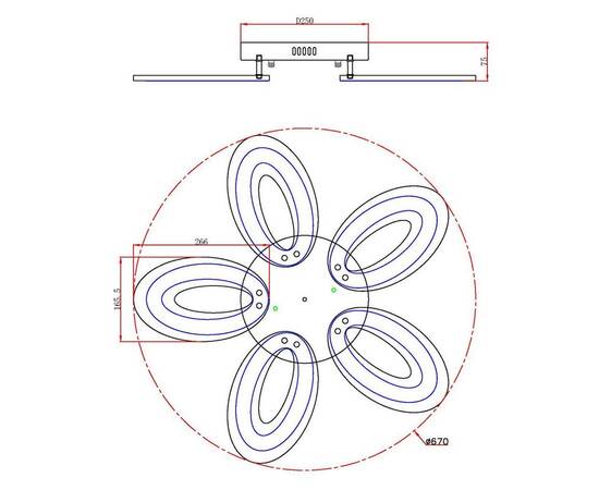 Потолочная светодиодная люстра Escada Air 10211/5LED, изображение 2