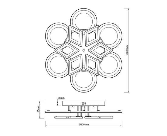 Потолочная светодиодная люстра Escada Mosaic 10248/12LED, изображение 2