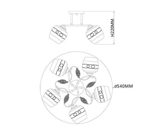 Потолочная люстра Escada Aiva 1110/5PL, изображение 2