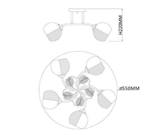 Потолочная люстра Escada Kalina 1119/5PL, изображение 2