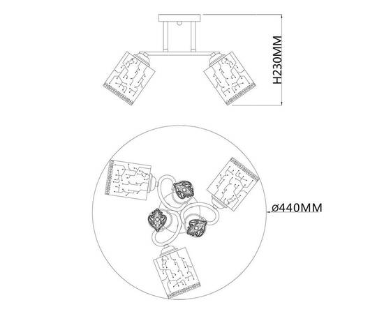 Потолочная люстра Escada Neulia 1118/3PL, изображение 2