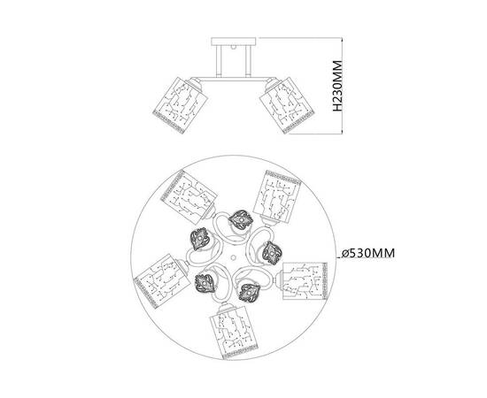 Потолочная люстра Escada Neulia 1118/5PL, изображение 2