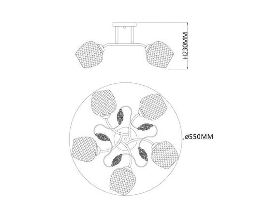 Потолочная люстра Escada Sorbaria 1108/5PL, изображение 2