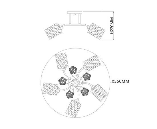 Потолочная люстра Escada Weigela 1113/5PL, изображение 2