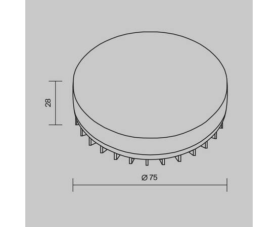 Лампа светодиодная Voltega Wi-Fi GX53 9W 2700K-6500K MIX-RGB белая 2431, изображение 2